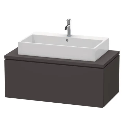 Duravit Waschtischunterschrank wandhängend „L-Cube“ 102 × 40 × 54,7 cm Graphit Supermatt Duravit Waschtischunterschrank wandhängend „L-Cube“ 102 × 40 × 54,7 cm Graphit Supermatt