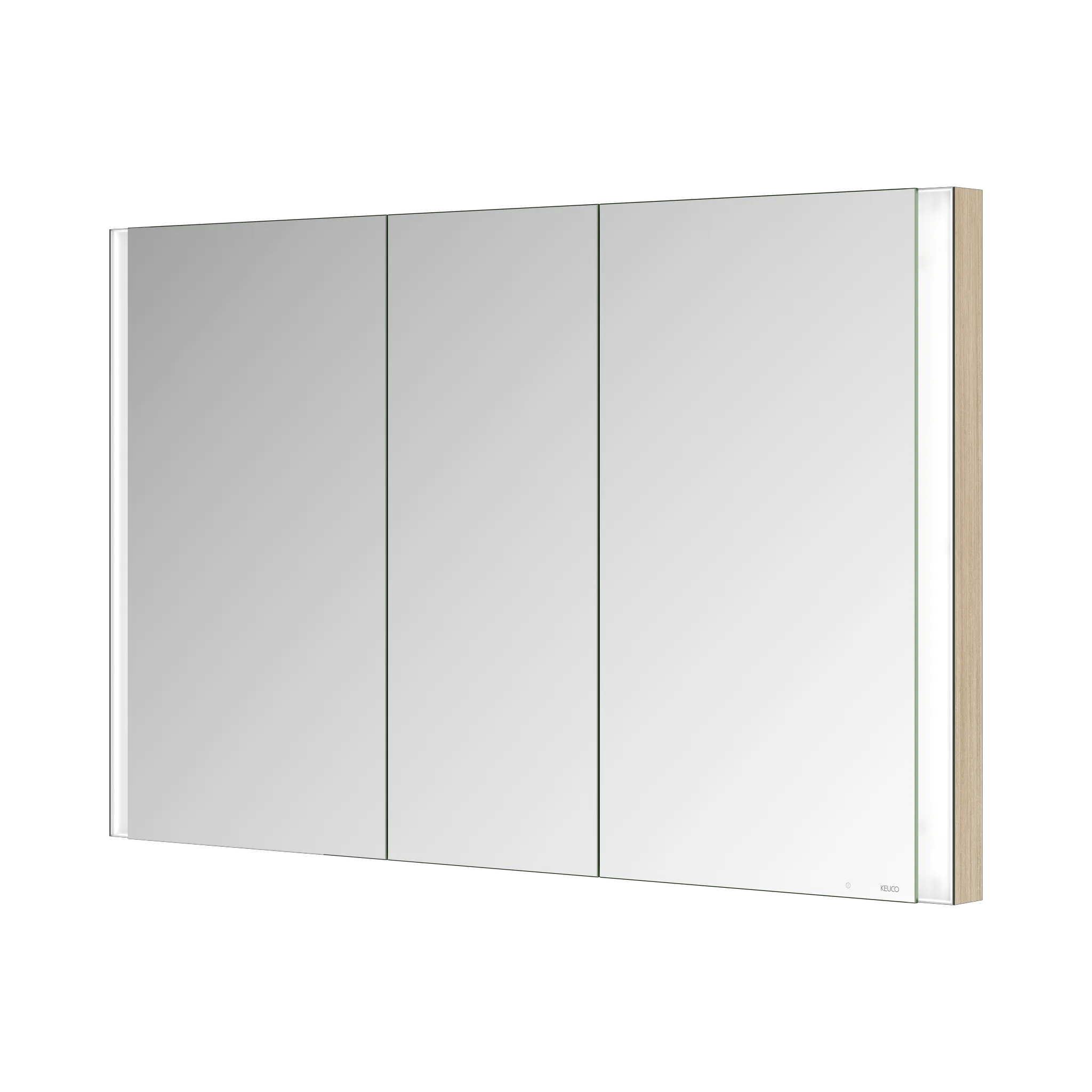 KEUCO Wandeinbau Spiegelschrank „Somaris“ Eiche hell Dekor, Unterputz, ohne Spiegelheizung 1200 × 710 × 115 mm