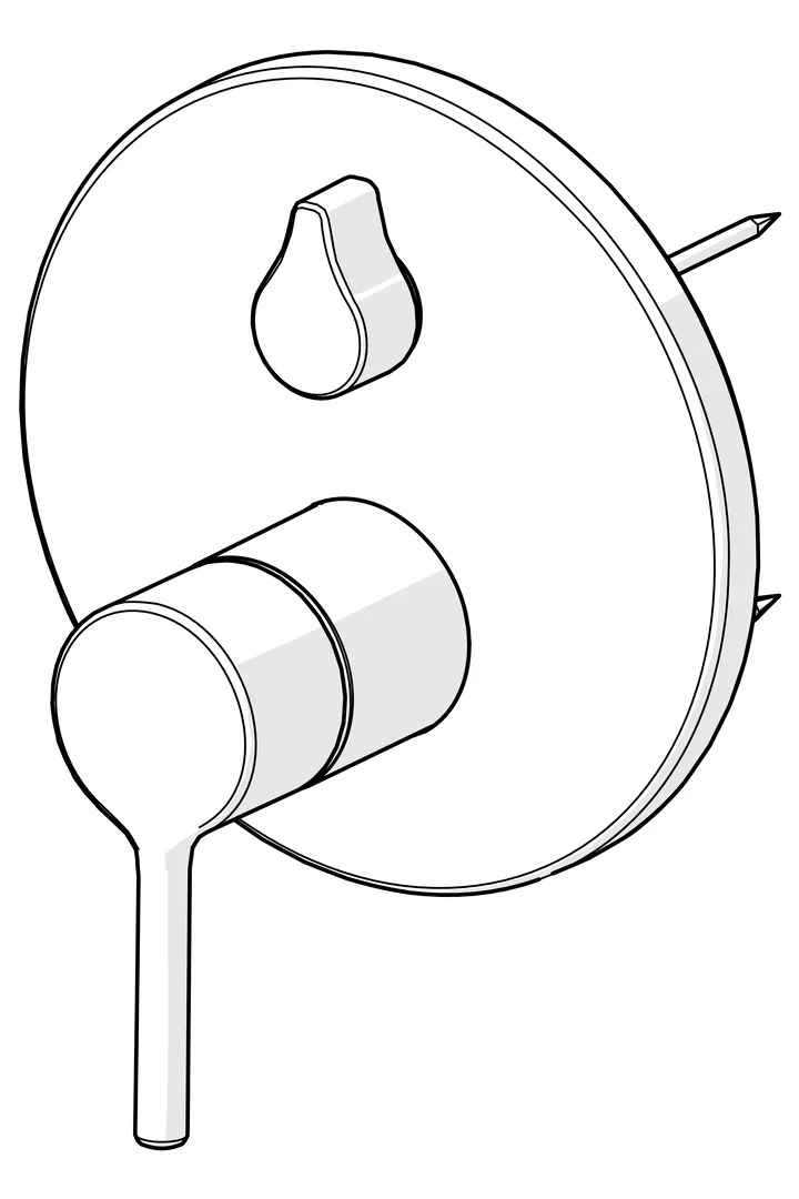 HansaVANTIS Wannen- und Brausearmatur FM-Set 8260 Matt-Schwarz