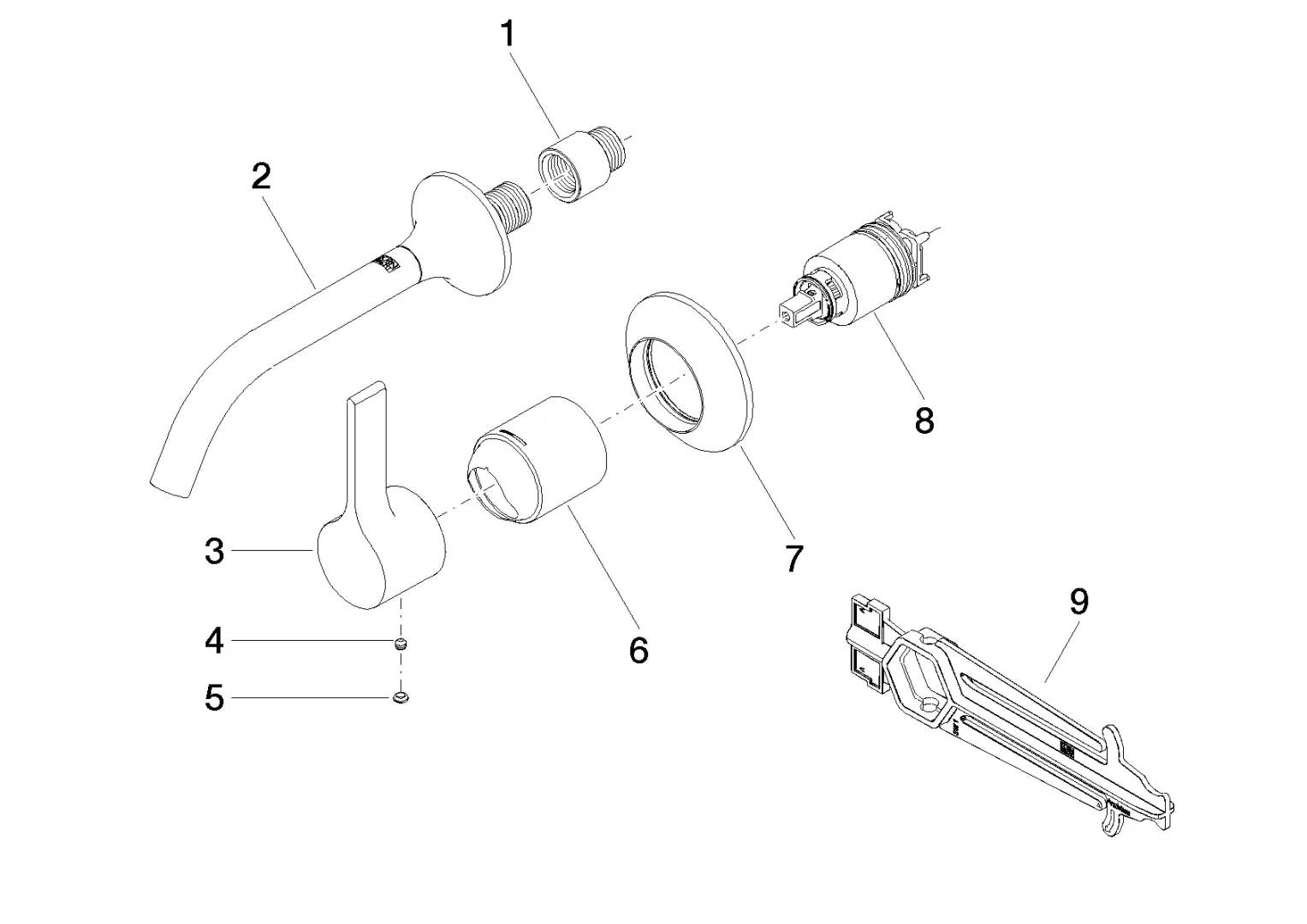 Dornbracht VAIA Waschtisch-Wand-Einhandbatterie ohne Ablaufgarnitur Chrom 36860809 Dornbracht VAIA Waschtisch-Wand-Einhandbatterie ohne Ablaufgarnitur Chrom 36860809