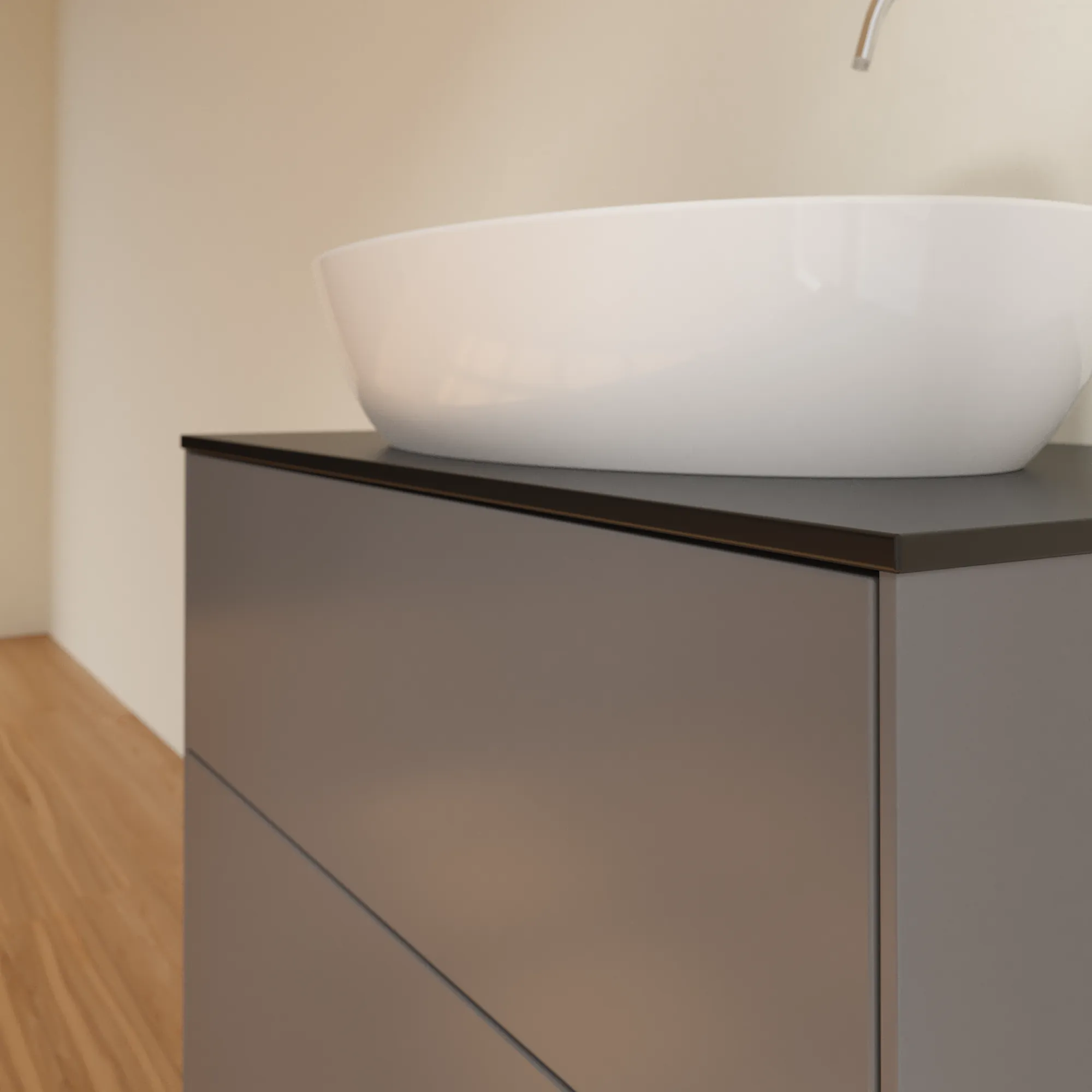 Villeroy & Boch Waschbeckenunterschrank Finion F87, Anthracite Matt Lacquer, 800x603x501mm, mit SoftClosing und Push-to-open Funktion Villeroy & Boch Waschbeckenunterschrank Finion F87, Anthracite Matt Lacquer, 800x603x501mm, mit SoftClosing und Push-to-open Funktion