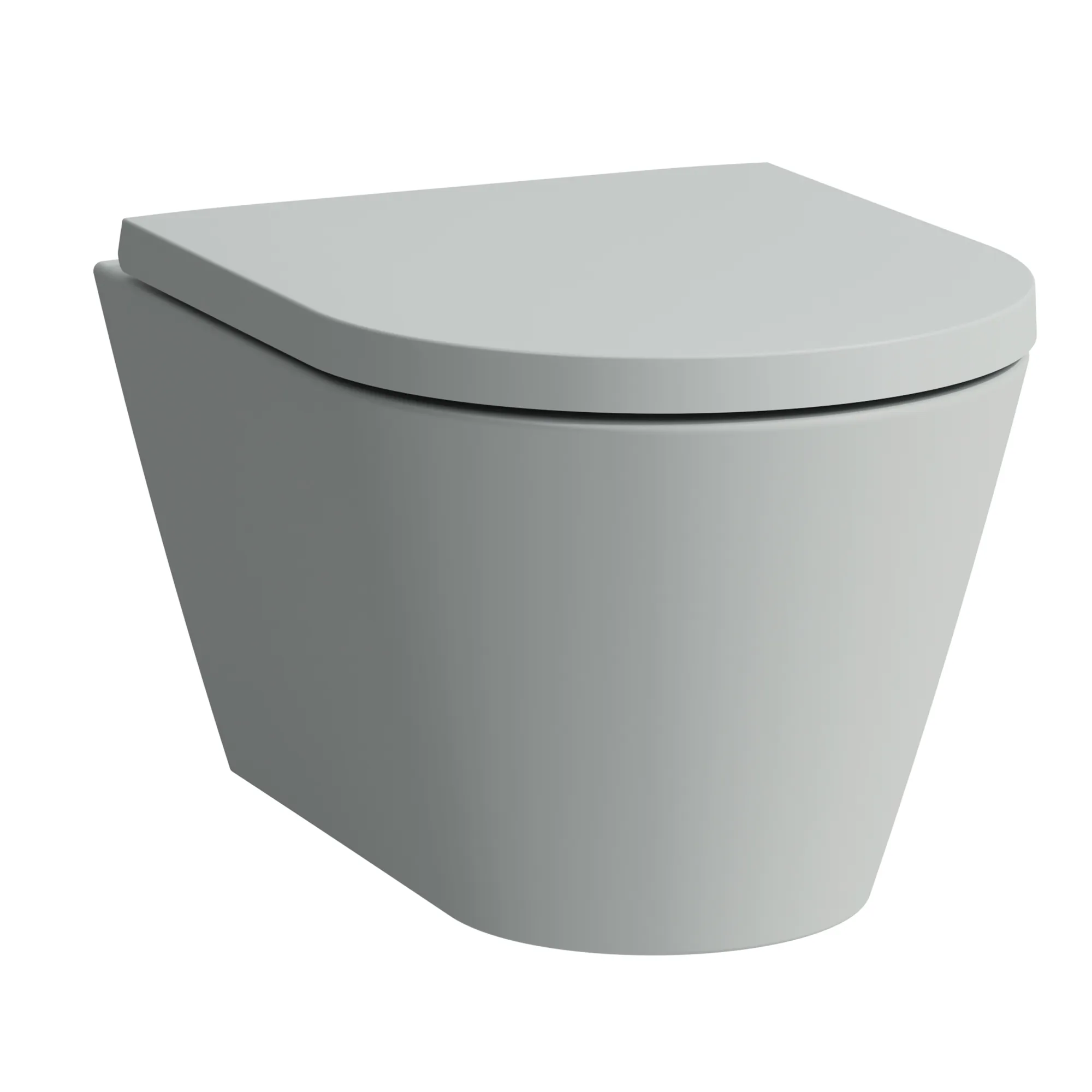 Laufen Wand-Tiefspül-WC Ausführung kurz „Kartell“ 370 × 355 × 490 mm in Grau (matt), ohne Spülrand Laufen Wand-Tiefspül-WC Ausführung kurz „Kartell“ 370 × 355 × 490 mm in Grau (matt), ohne Spülrand