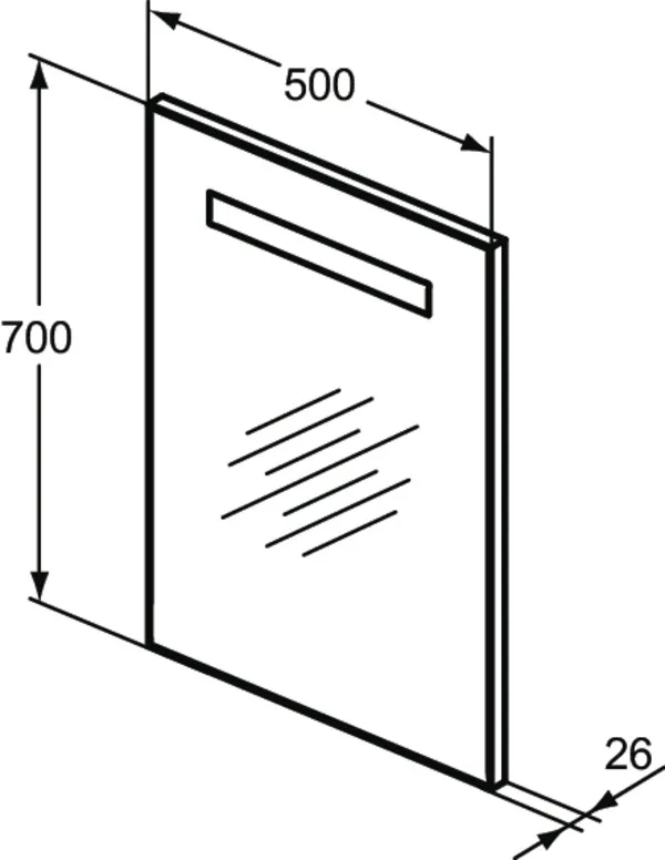 Ideal Standard Spiegel „Mirror&amp;Light“ 50 × 70 cm