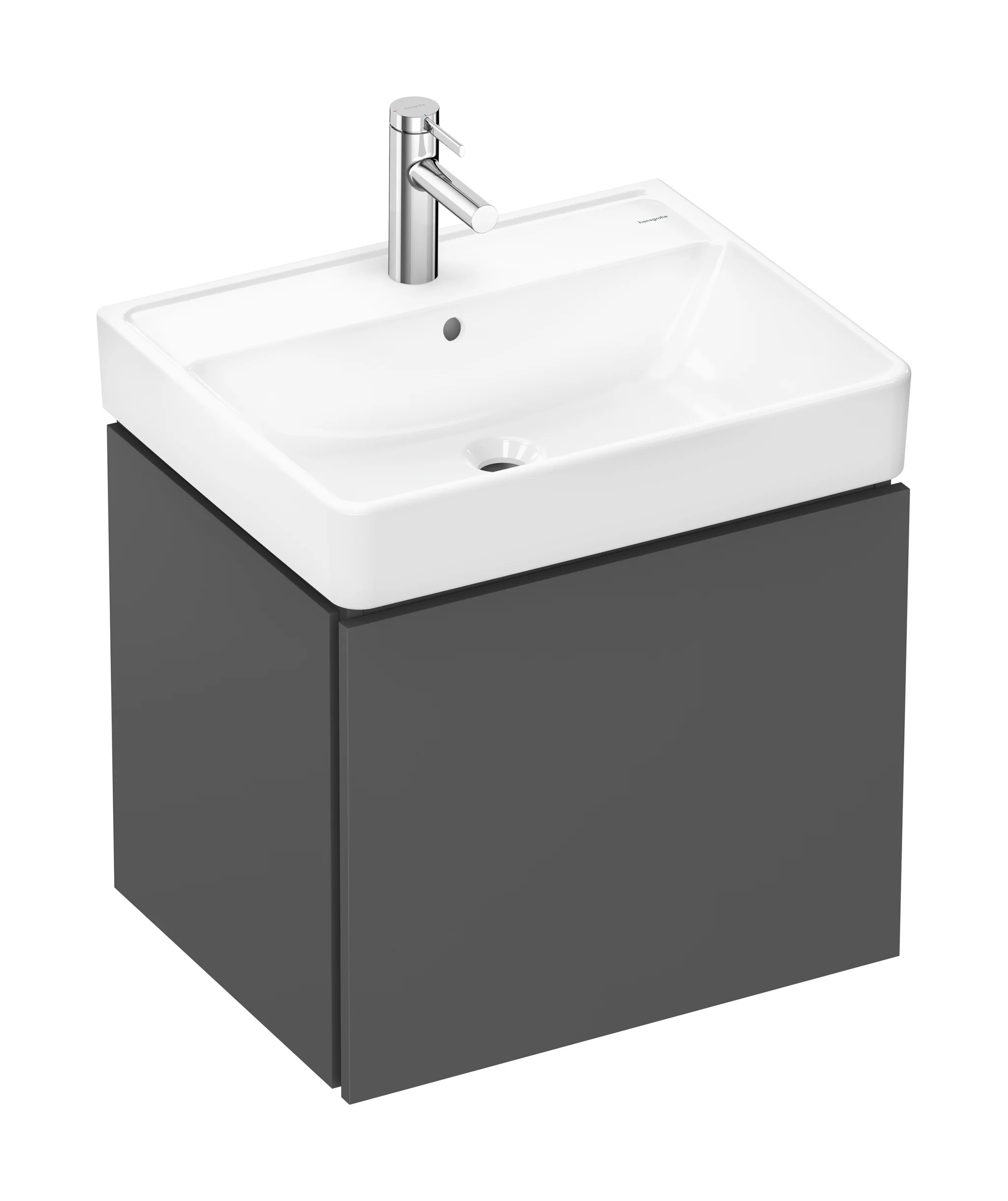 Hansgrohe Waschtisch Xanuia Q, weiß, 600x480 mm, wandhängend mit Hahnloch und Überlauf Hansgrohe Waschtisch Xanuia Q, weiß, 600x480 mm, wandhängend mit Hahnloch und Überlauf