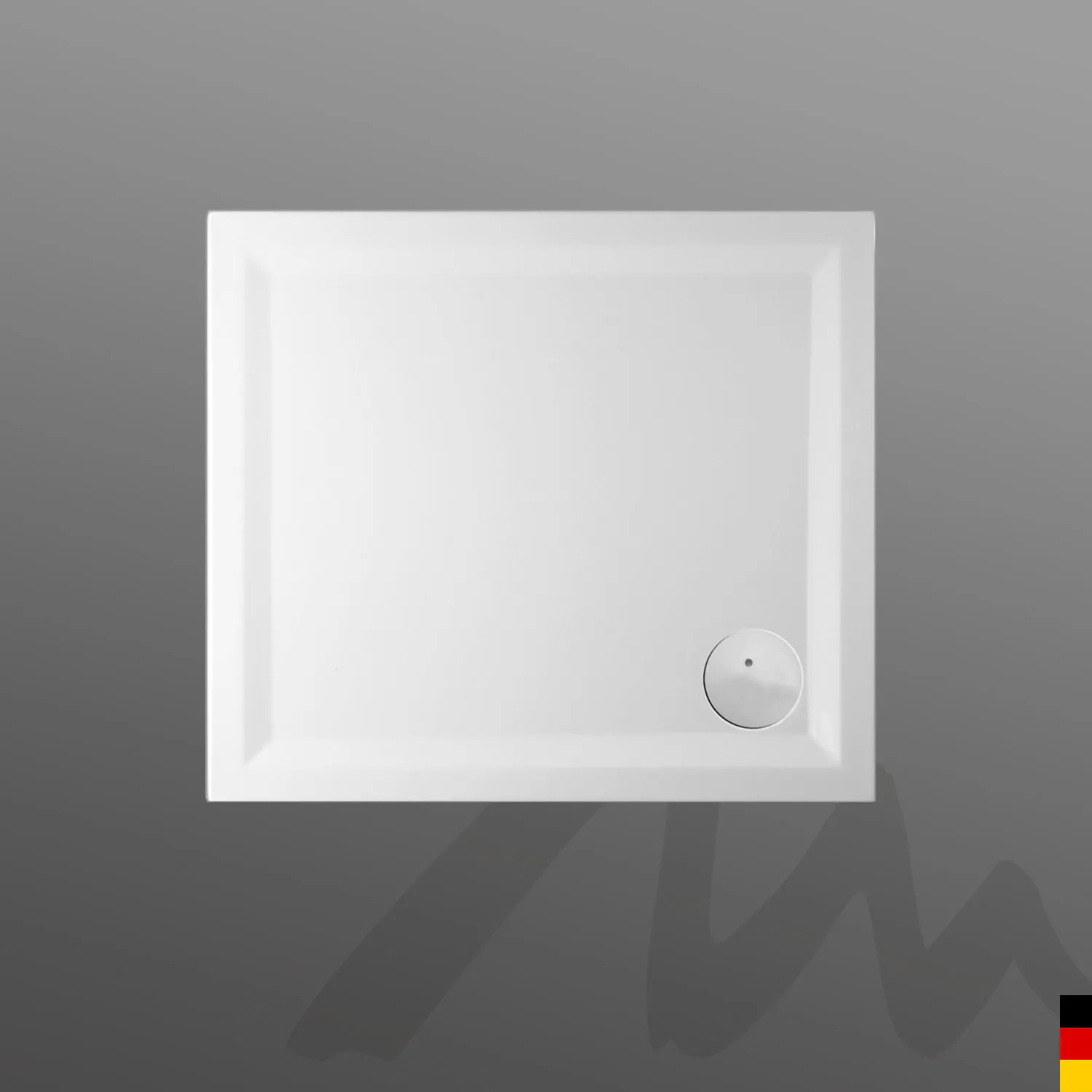 Mauersberger Acryl-Duschwannen-Einheit 90⁄80 1-teilig mit Dichtvlies, weiß