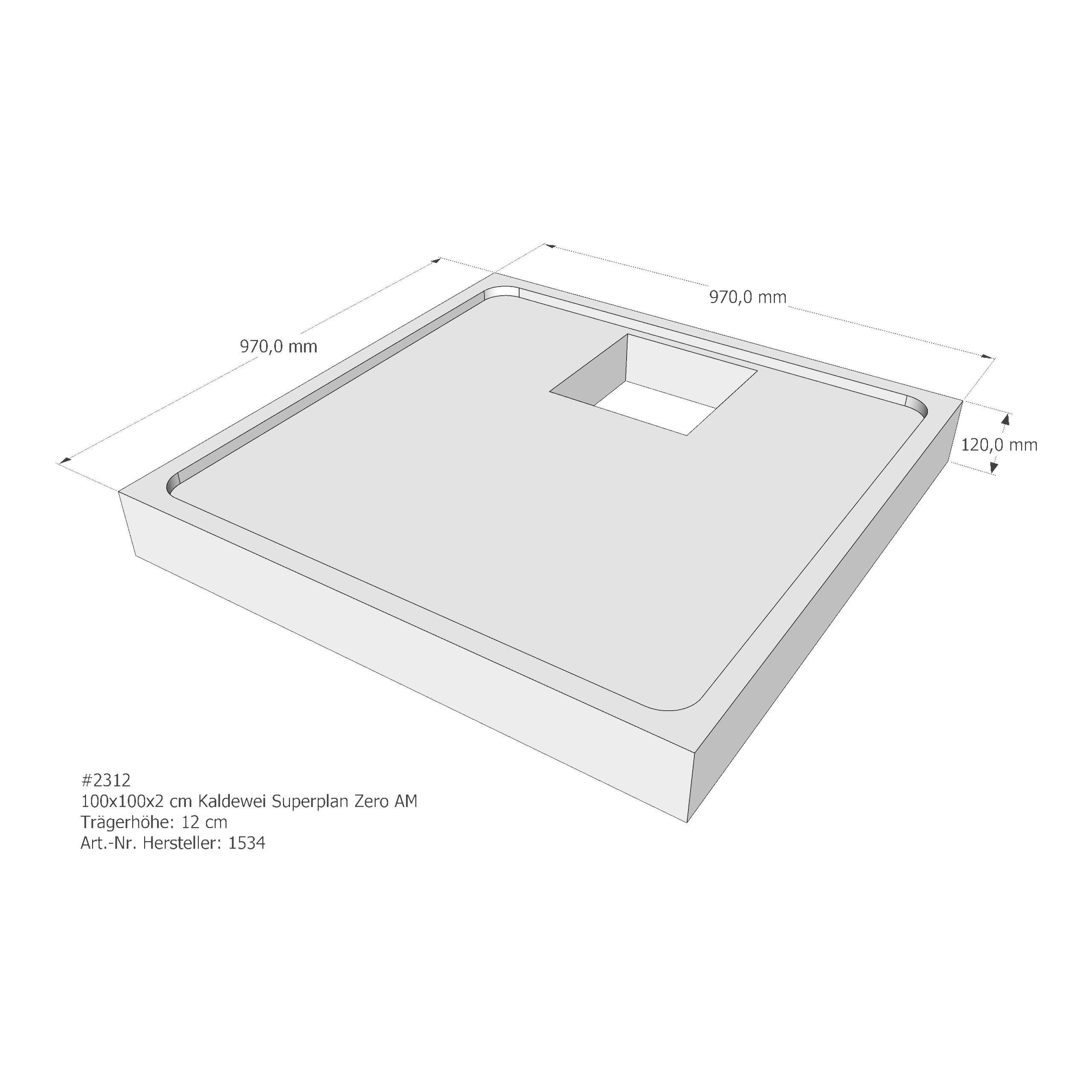 Duschwannenträger für Kaldewei Superplan Zero 100 × 100 × 2 cm Breite: 100 cm / Länge: 100 cm Duschwannenträger für Kaldewei Superplan Zero 100 × 100 × 2 cm Breite: 100 cm / Länge: 100 cm