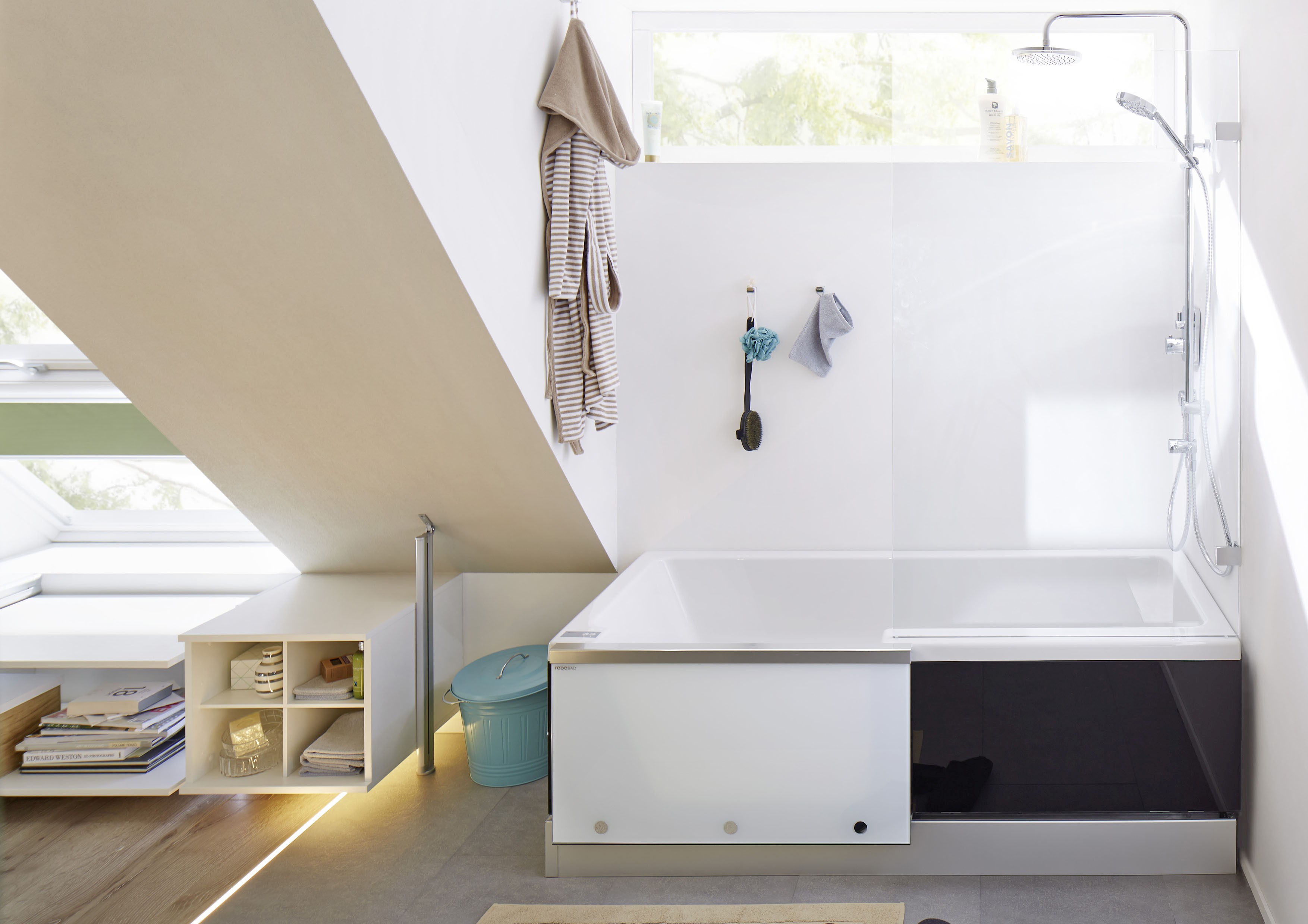 repaBAD Duschbadewanne links, Ecke „Easy-In“ 170 × 75 cm