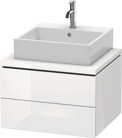 Duravit Waschtischunterschrank wandhängend „L-Cube“ 62 × 40 × 54,7 cm Weiß Hochglanz