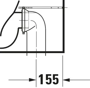 SWC Kombi D-Neo 650mmm, Weiß rimless, fürSPK, TS, Abgang Vario, HYG