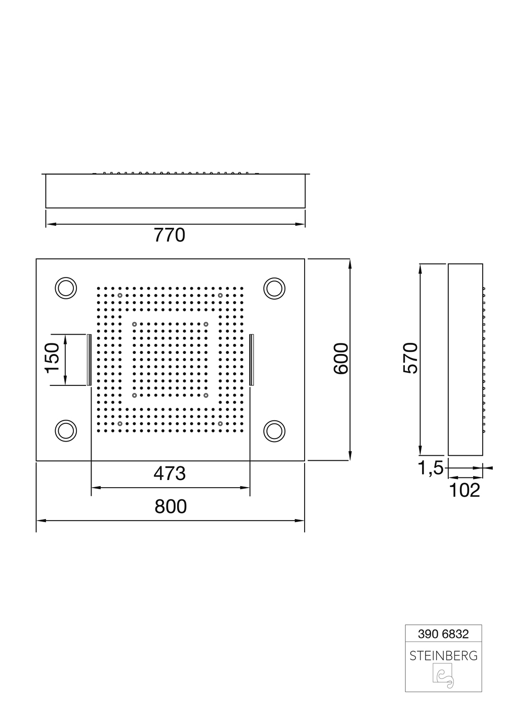 Steinberg Serie 390 Sensual Rain Regenpaneel Steinberg Serie 390 Sensual Rain Regenpaneel