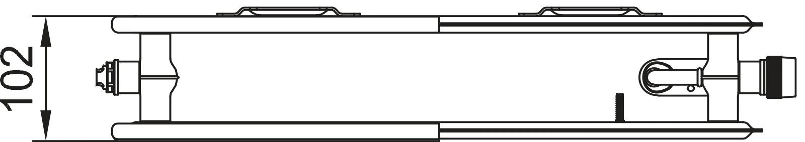 Flachheizkörper therm-x2 Plan-V Hygiene Typ 20, HxLxT: 305x1005x102 mm, Farbe: Weiß RAL 9016 seidenglanz, Ventilposition: links, 10 bar, Abdeckung: ohne, Wärmeleistung 75/65-20: 541 Watt, Bohrkonsole Flachheizkörper therm-x2 Plan-V Hygiene Typ 20, HxLxT: 305x1005x102 mm, Farbe: Weiß RAL 9016 seidenglanz, Ventilposition: links, 10 bar, Abdeckung: ohne, Wärmeleistung 75/65-20: 541 Watt, Bohrkonsole