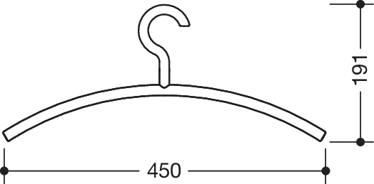 HEWI Kleiderbügel 45 cm in (5 Stück) HEWI Kleiderbügel 45 cm in (5 Stück)
