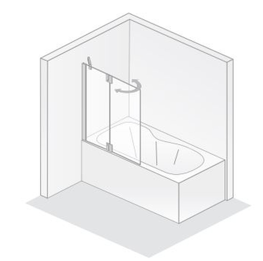 HSK Badewannenaufsatz pendelbar an Nebenteil 2-teilig „K2P“ Glas Mattierung mittig (65 cm), Profile Chromoptik (Alu Hochglanz poliert) HSK Badewannenaufsatz pendelbar an Nebenteil 2-teilig „K2P“ Glas Mattierung mittig (65 cm), Profile Chromoptik (Alu Hochglanz poliert)