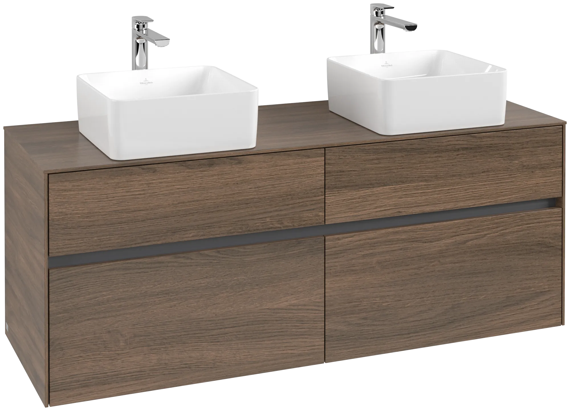 Villeroy & Boch Collaro Waschbeckenunterschrank C048B0, 1400 x 548 x 500 mm, LED-Beleuchtung