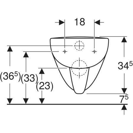 Tiefspül-WC „Renova Plan“ 35,5 × 34,5 × 54 cm in weiß alpin, Befestigung sichtbar Tiefspül-WC „Renova Plan“ 35,5 × 34,5 × 54 cm in weiß alpin, Befestigung sichtbar