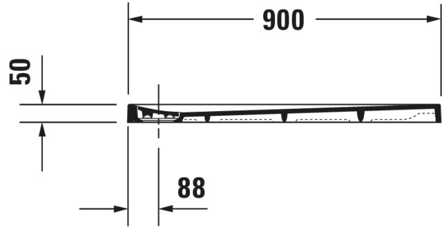 Duravit rechteck Duschwanne „Stonetto“ 90 × 80 cm in Anthrazit Matt