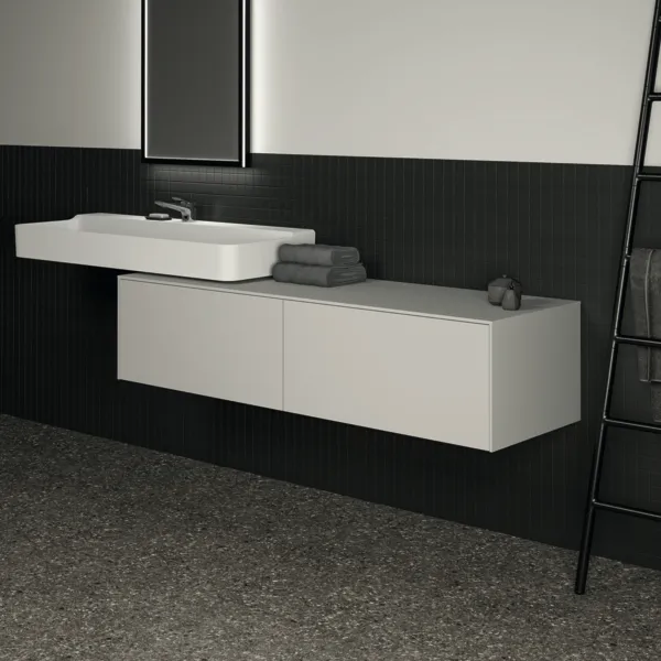 Ideal Standard Waschtischunterschrank „Conca“ 158,7 × 37 × 50,5 cm Weiß matt lackiert