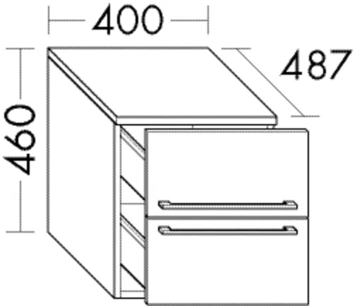 burgbad Hochschrank „bel“ 440 × 460 × 527 mm in Weiß Matt