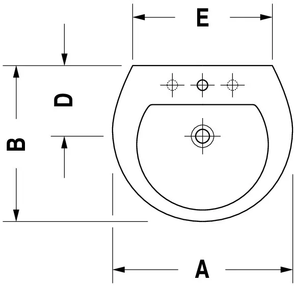 Wandwaschtisch „Darling New“, mit Überlauf, Hahnlochposition mittig Wandwaschtisch „Darling New“, mit Überlauf, Hahnlochposition mittig
