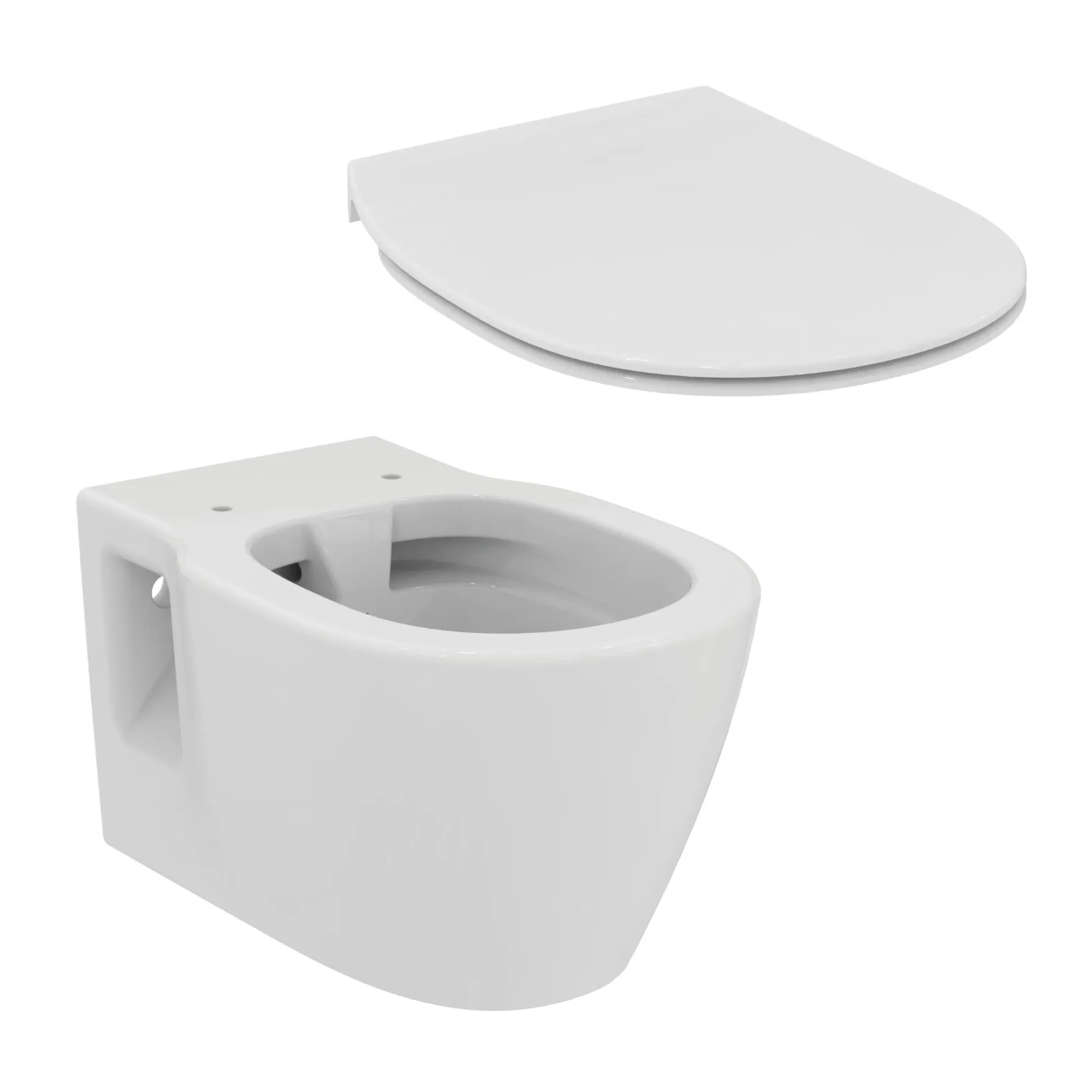 Set WC mit WC-Sitz Softclose spülrandlos „Connect“ 360 × 340 × 540 mm