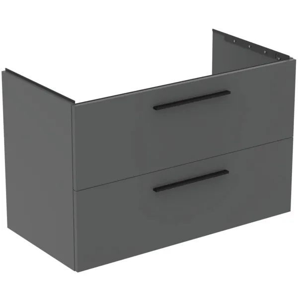 Ideal Standard i.life B 140cm Möbel-Set 2 Auszüge 2 offene Fächer Schwarz Quarzgrau Ideal Standard i.life B 140cm Möbel-Set 2 Auszüge 2 offene Fächer Schwarz Quarzgrau