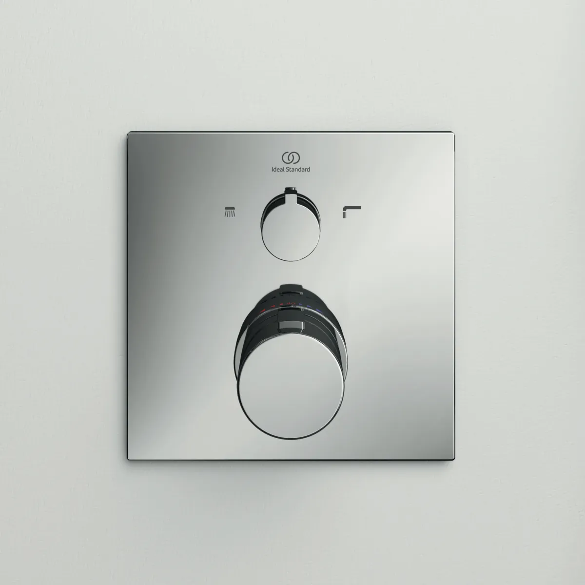 Badethermostat Unterputz Ceratherm C100, Bausatz 2, Rosette 163x163mm, Brushed Gold Badethermostat Unterputz Ceratherm C100, Bausatz 2, Rosette 163x163mm, Brushed Gold