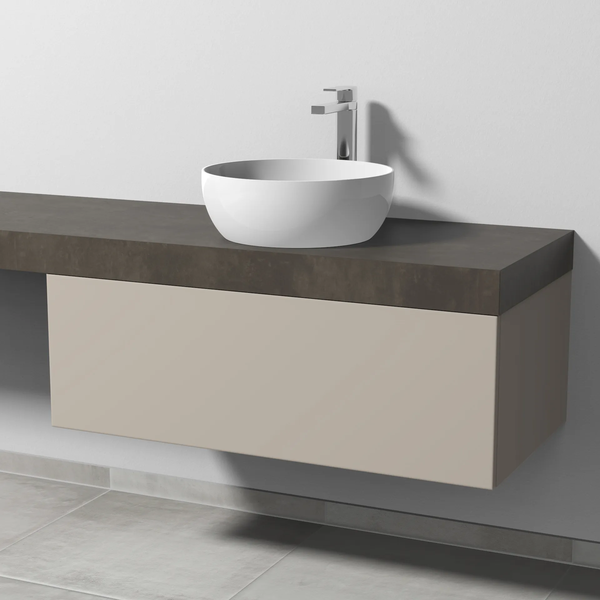 Sanipa Waschtischunterschrank „2morrow“ 1000 × 340 × 520 mm in Kaschmir (matt)