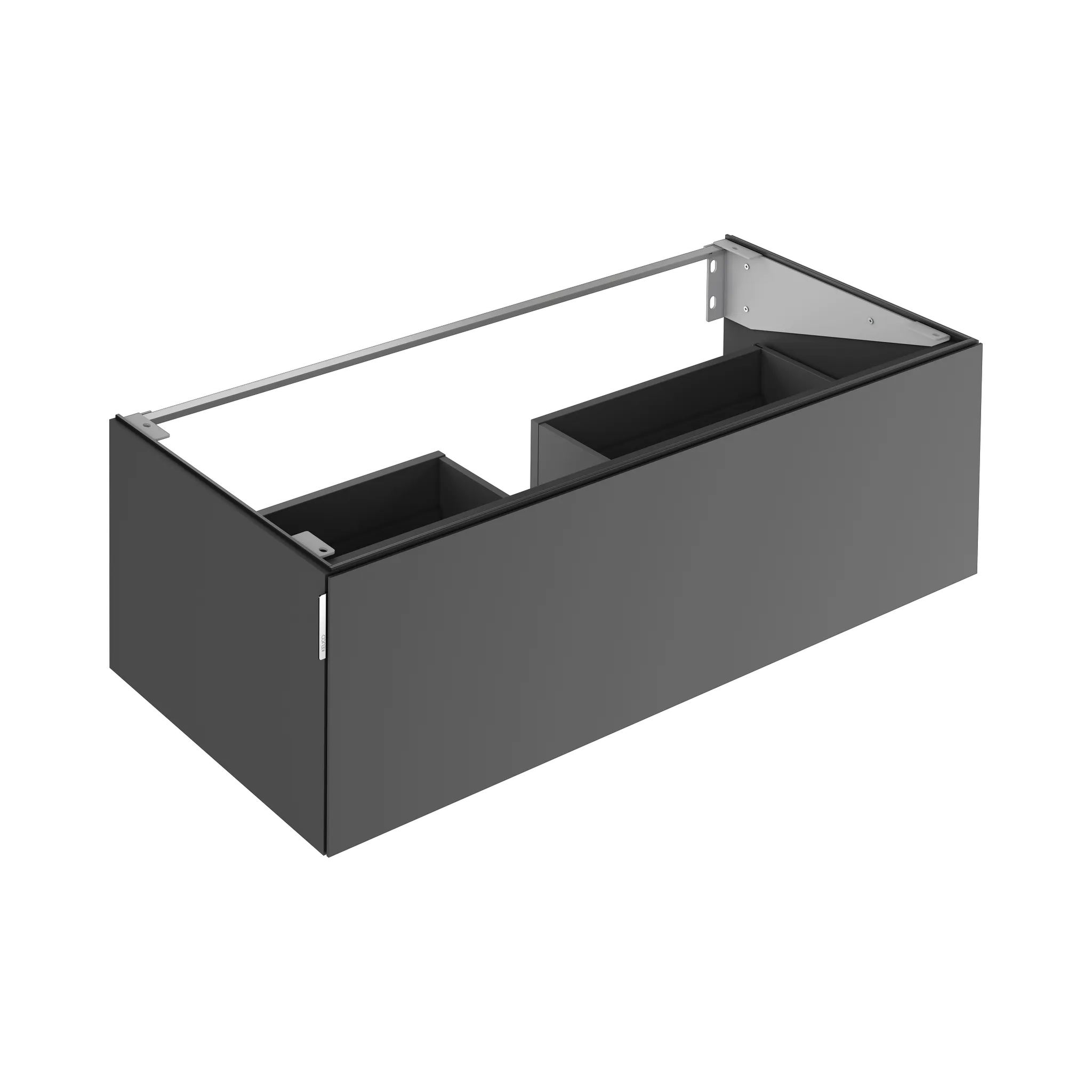 KEUCO Waschtischunterschrank mit Auszug „Edition 11 Art“ Smoke (Lack, seidenmatt), Smoke (Lack, seidenmatt), mit Beleuchtung 1200 × 350 × 490 mm