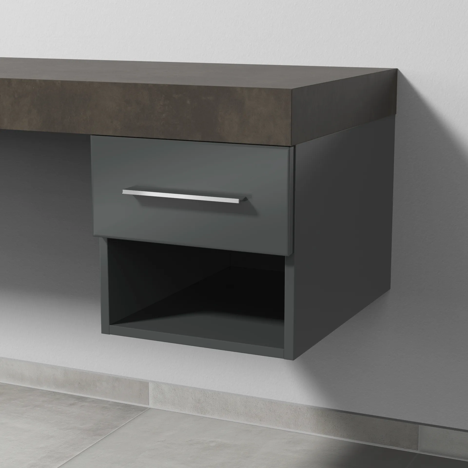 Sanipa Anbauschrank „2morrow“ 350 × 340 × 520 mm in Anthrazit (glanz) Sanipa Anbauschrank „2morrow“ 350 × 340 × 520 mm in Anthrazit (glanz)