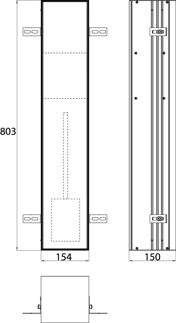 WC-Modul asis plus, Unterputz Papierentnahme oben, 803 mm, Tür links