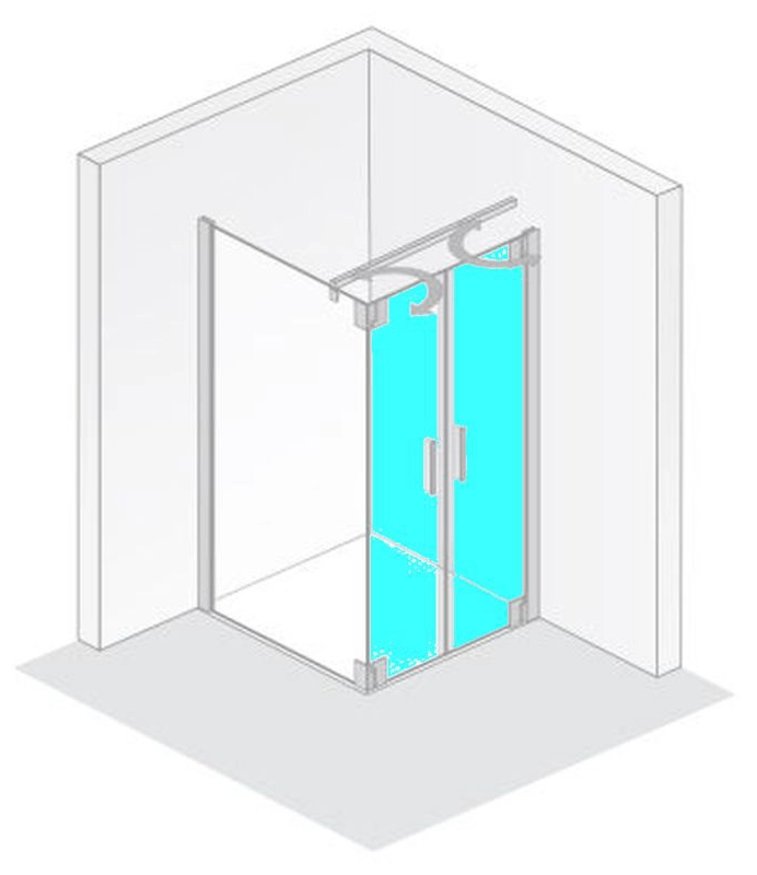 HSK Pendeltür für Seitenwand „K2P“ 75 × 200 cm Glas Klar hell, Profile Chromoptik (Alu Hochglanz poliert), Scharniere nicht pendelbar HSK Pendeltür für Seitenwand „K2P“ 75 × 200 cm Glas Klar hell, Profile Chromoptik (Alu Hochglanz poliert), Scharniere nicht pendelbar