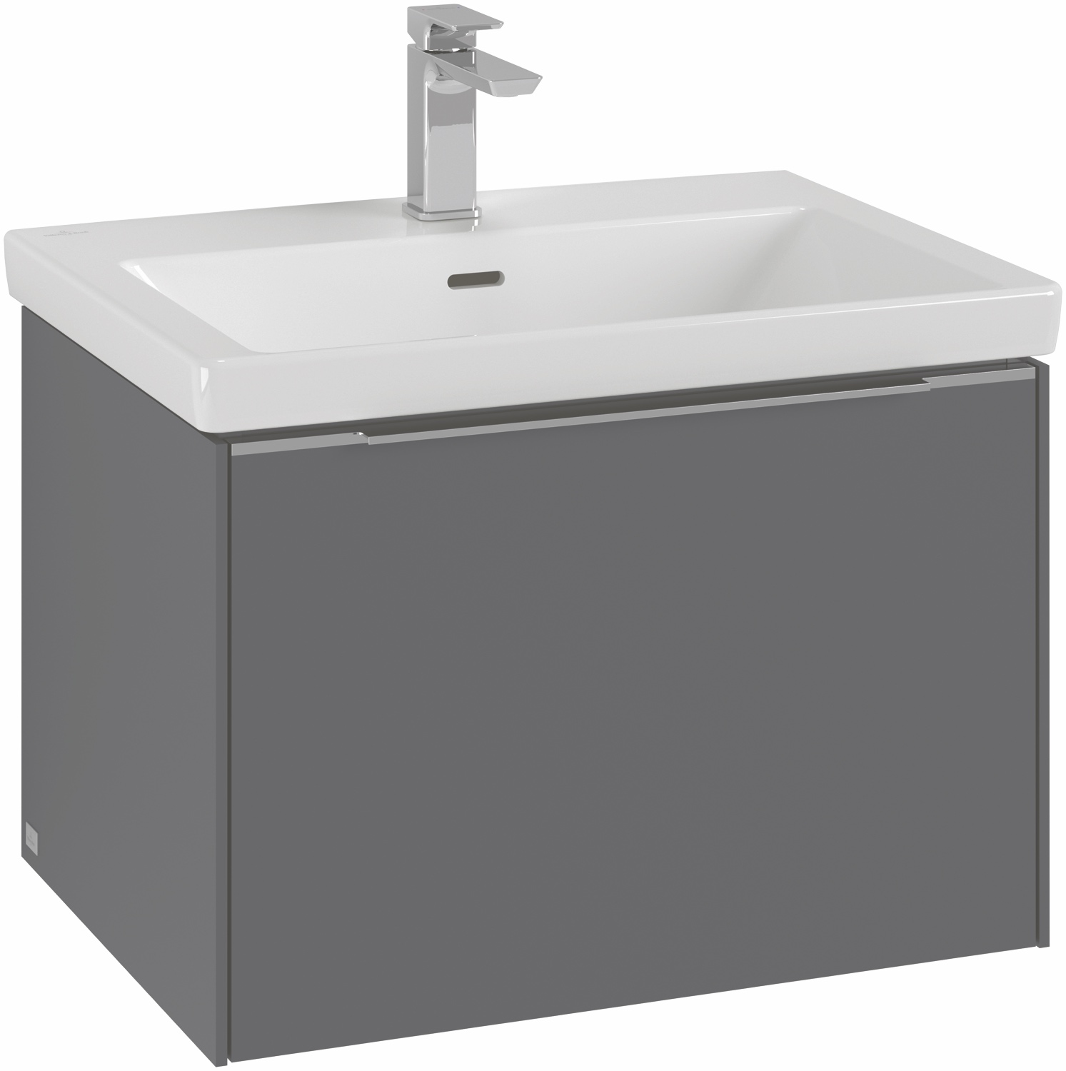 Villeroy & Boch Waschtischunterschrank „Subway 3.0“ für Schrankwaschtisch 62,2 × 42,9 × 47,8 × 47,8 cm in 1 Auszug, Waschbecken mittig, mittig