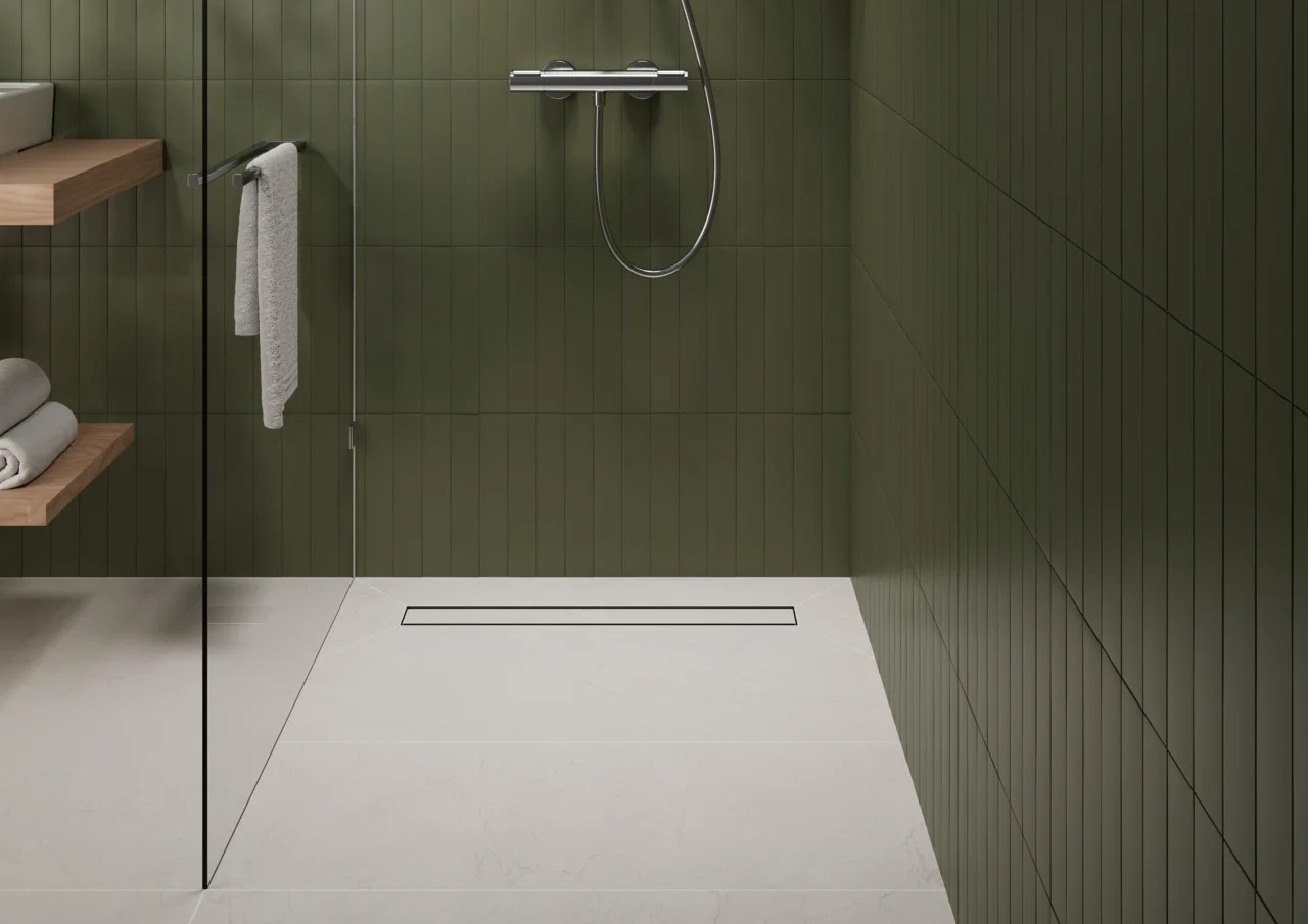 Hansgrohe RainDrain Go Komplettset Duschrinne 500 mm, rückseitig befliessbar, Mattschwarz