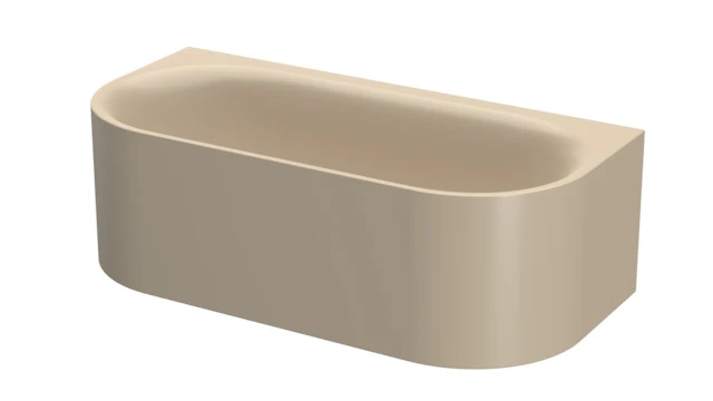 Bette BetteSilhouette Badewanne Lux Oval I Sand 1800x850x450 mm 2-Sitzer Schürzenwanne glasierter Titan-Stahl