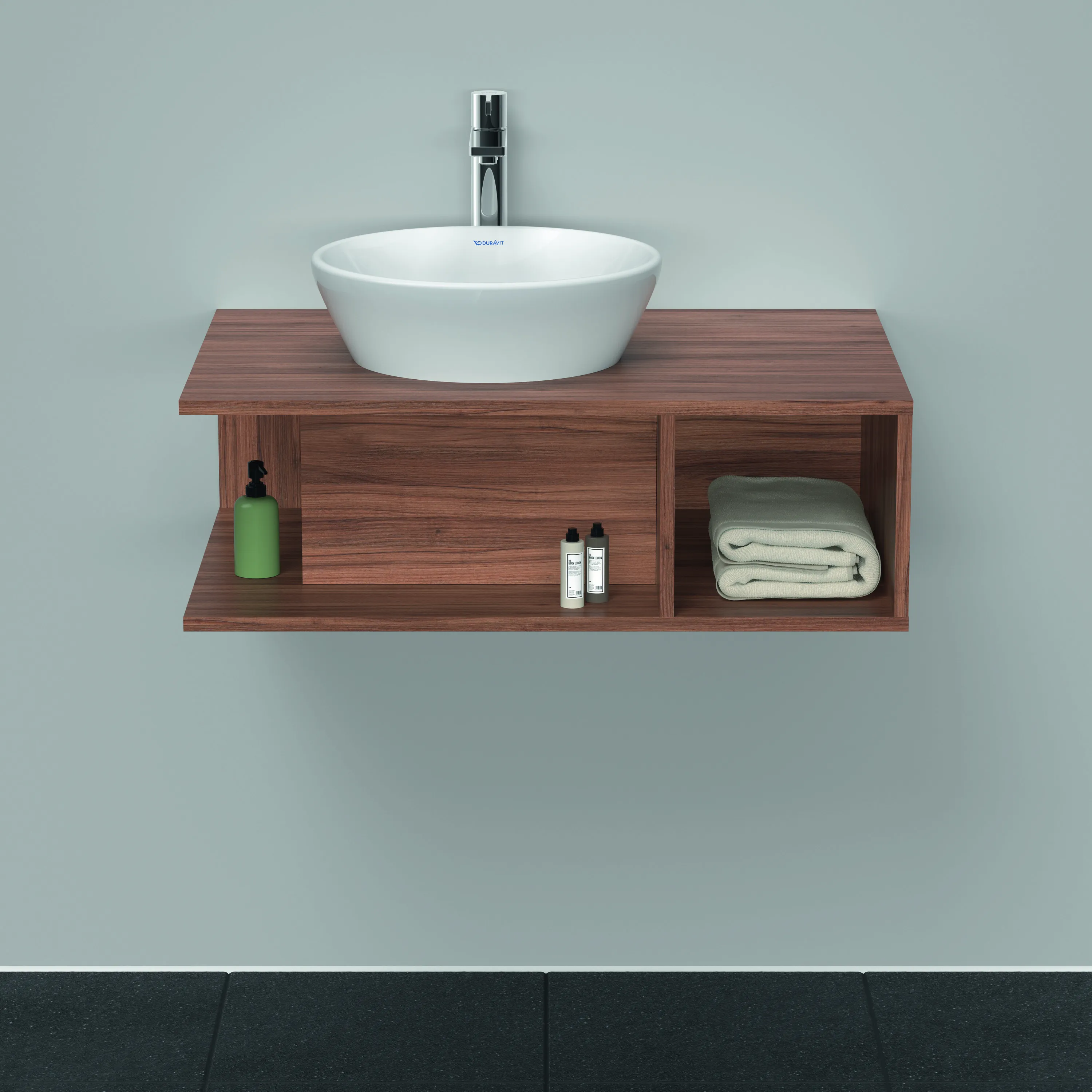 Duravit Waschtischunterschrank wandhängend „D-Neo“ 80 × 26 × 55 cm Nussbaum Natur Duravit Waschtischunterschrank wandhängend „D-Neo“ 80 × 26 × 55 cm Nussbaum Natur