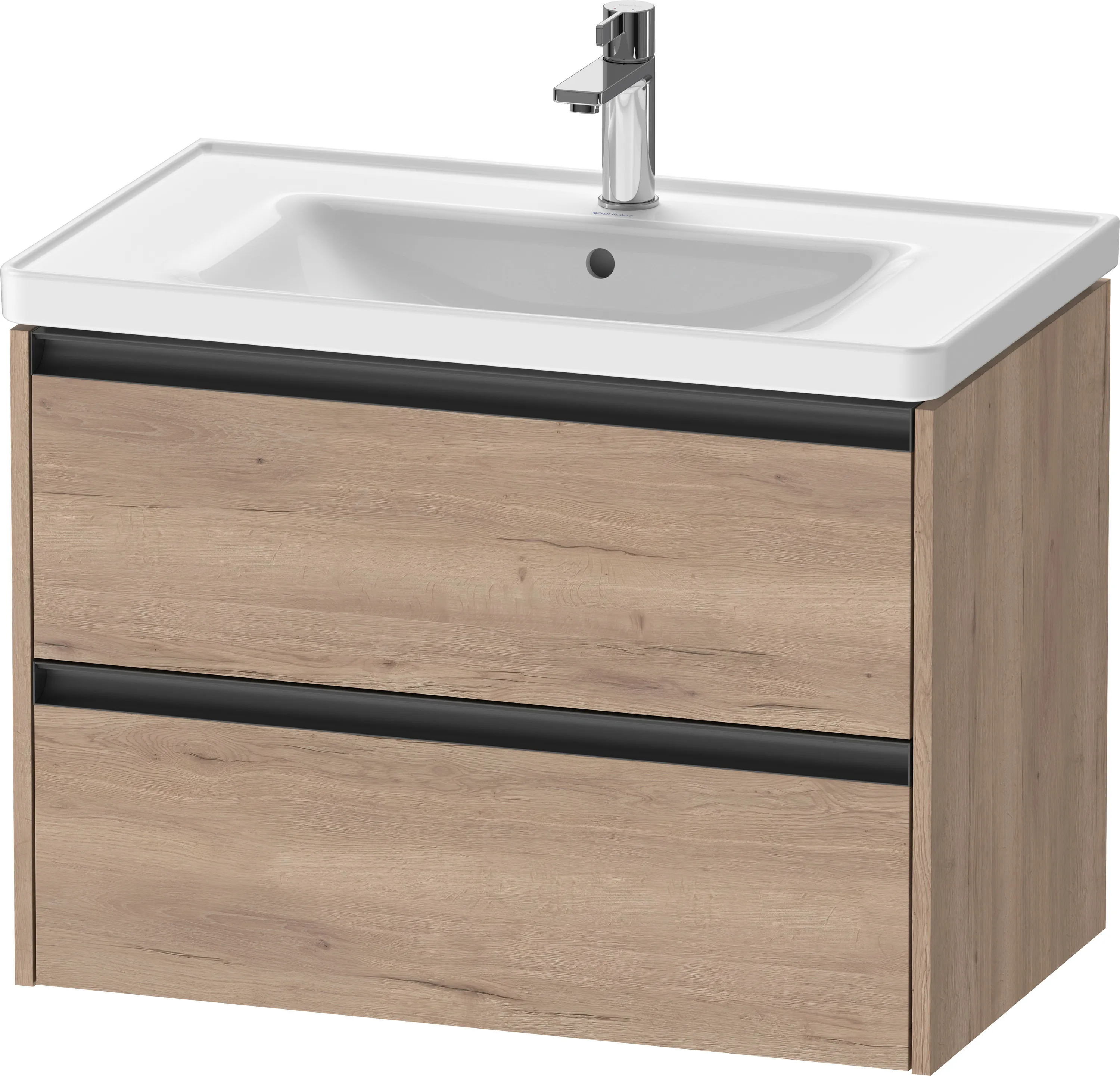 Duravit Waschtischunterschrank wandhängend „Ketho.2“ 78,4 × 54,9 × 45,5 cm Eiche Marmoriert