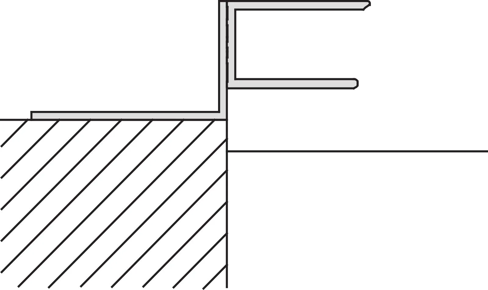 Kermi Duschdesign Wandanschlussprofil „PEGA“ 1850 mm in Silber Hochglanz