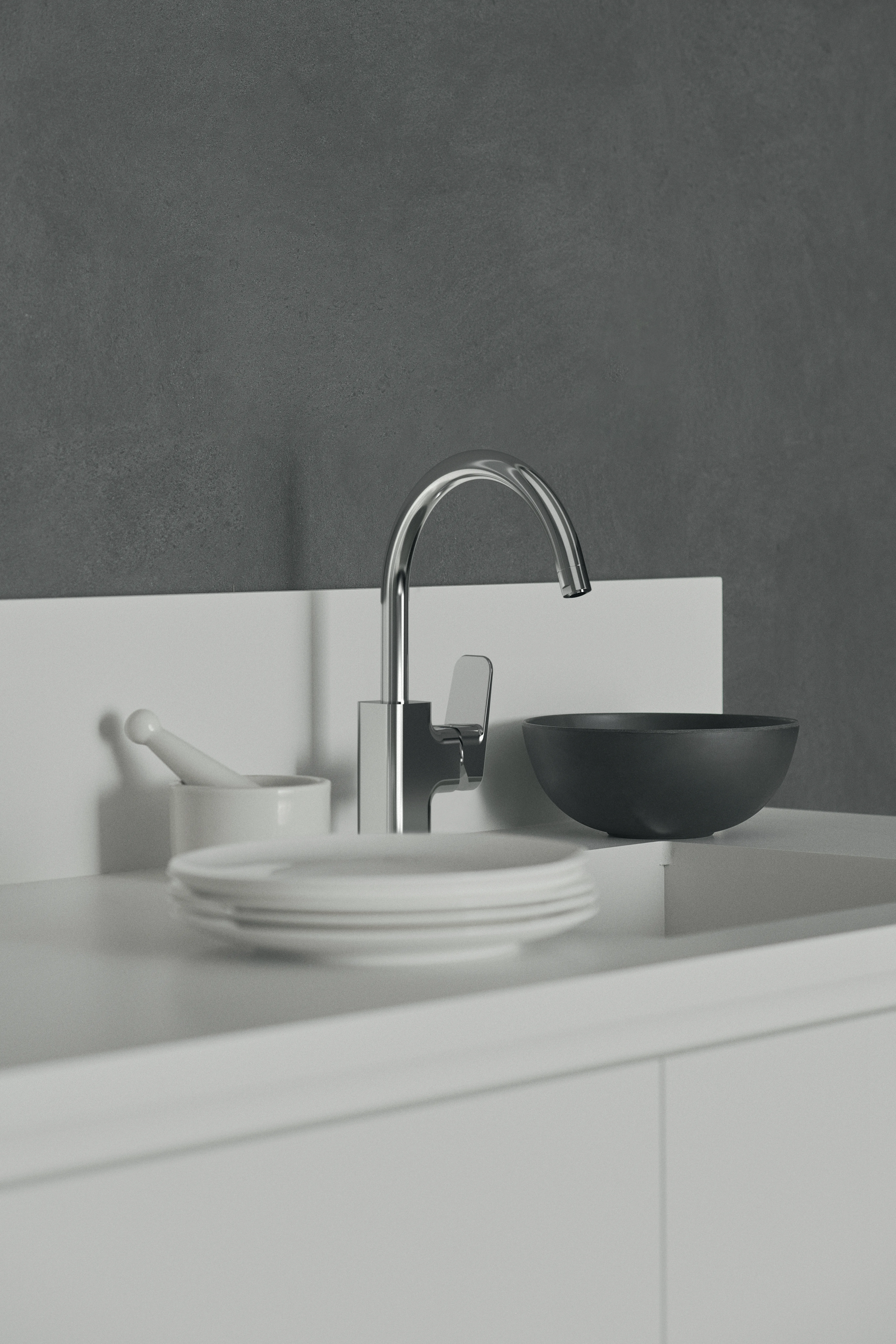 Küchenarmatur Ceraplan Ausladung 200mm mit hohem Rohrauslauf Chrom Küchenarmatur Ceraplan Ausladung 200mm mit hohem Rohrauslauf Chrom