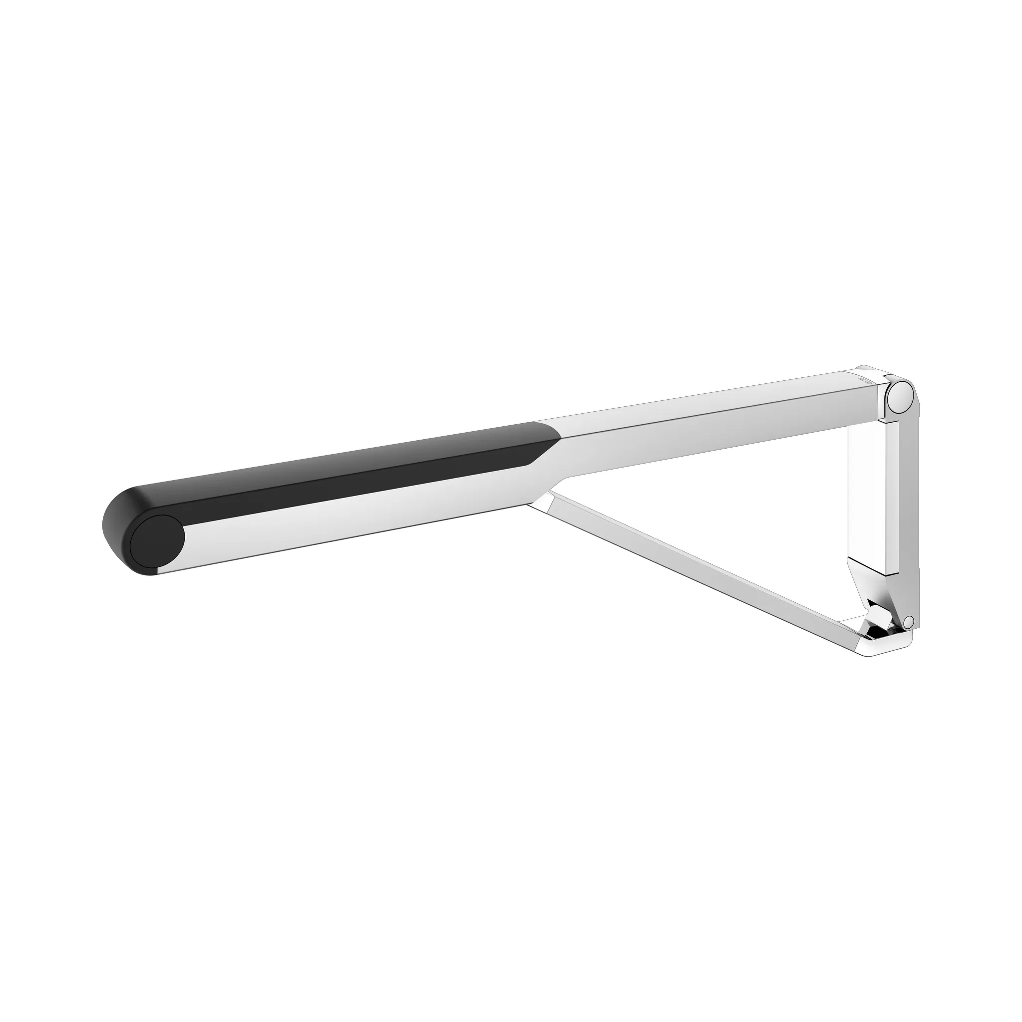 KEUCO AXESS Stützklappgriff WC 700 mm silber-eloxiert/schwarz KEUCO AXESS Stützklappgriff WC 700 mm silber-eloxiert/schwarz