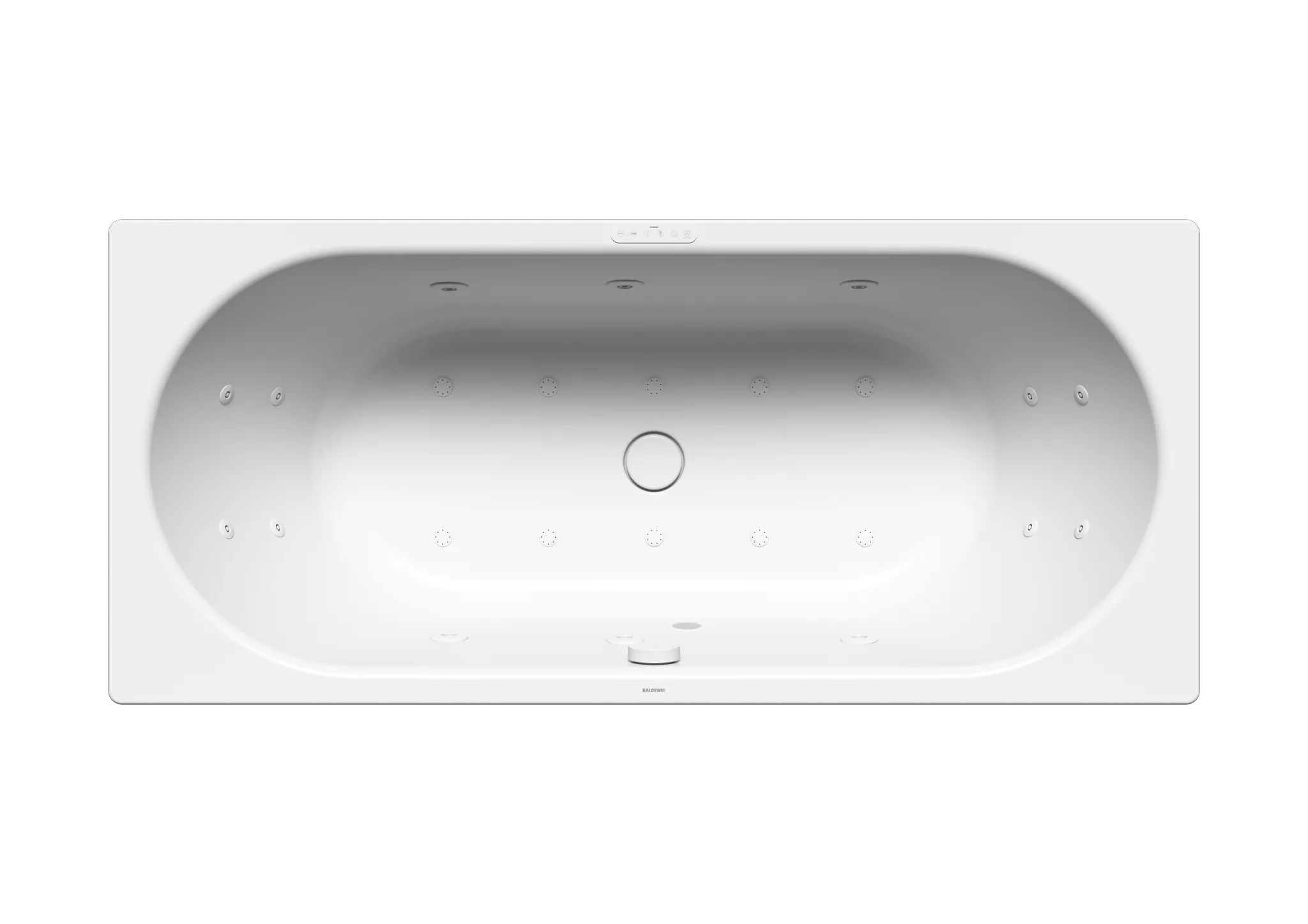 Kaldewei Whirlwanne „Centro Duo“ rechteck 180 × 80 cm, rechts mit Combimassage Body & Soul, in alpinweiß