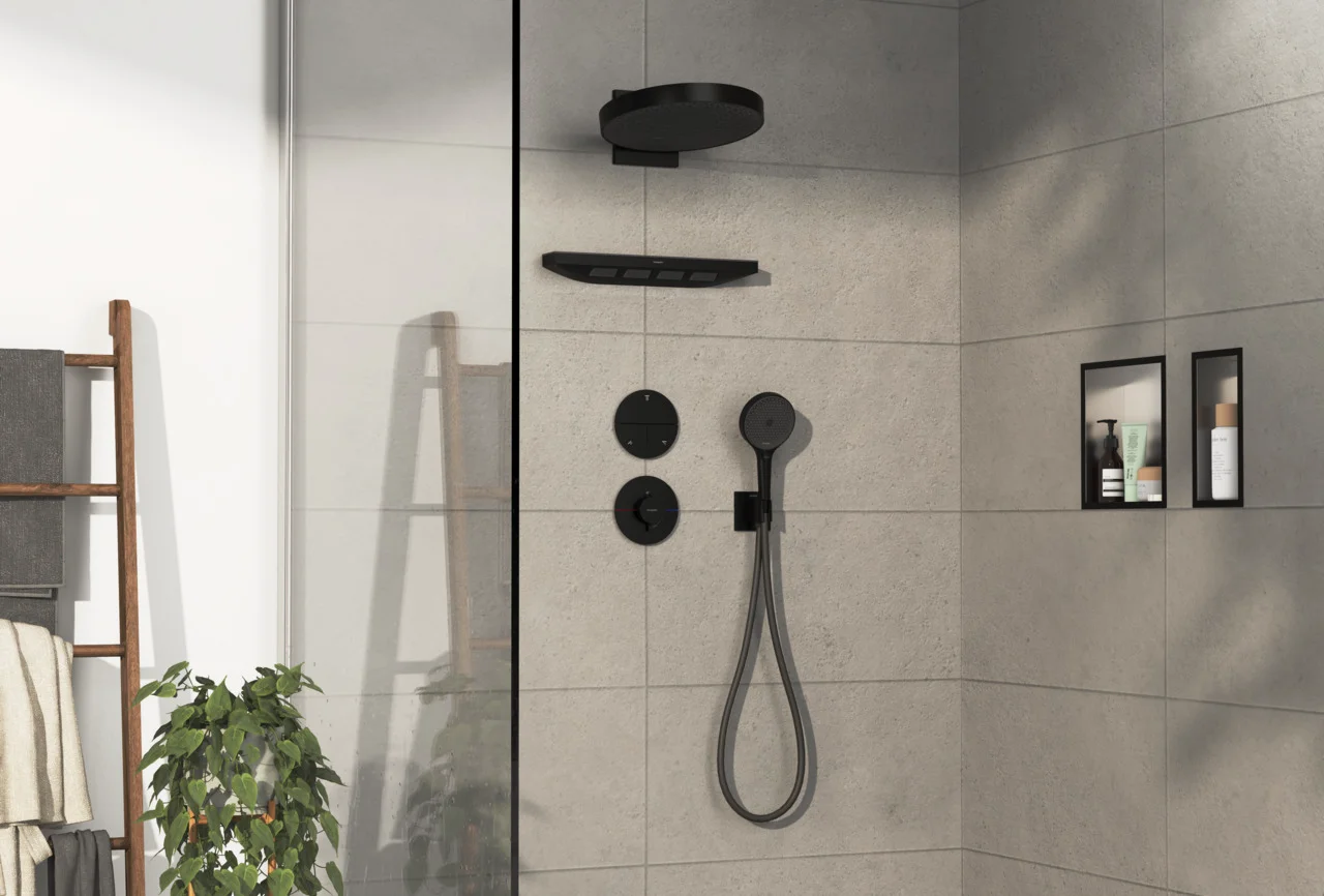 Hansgrohe ShowerSelect Comfort S Absperrventil Unterputz, 3 Verbraucher, mattschwarz