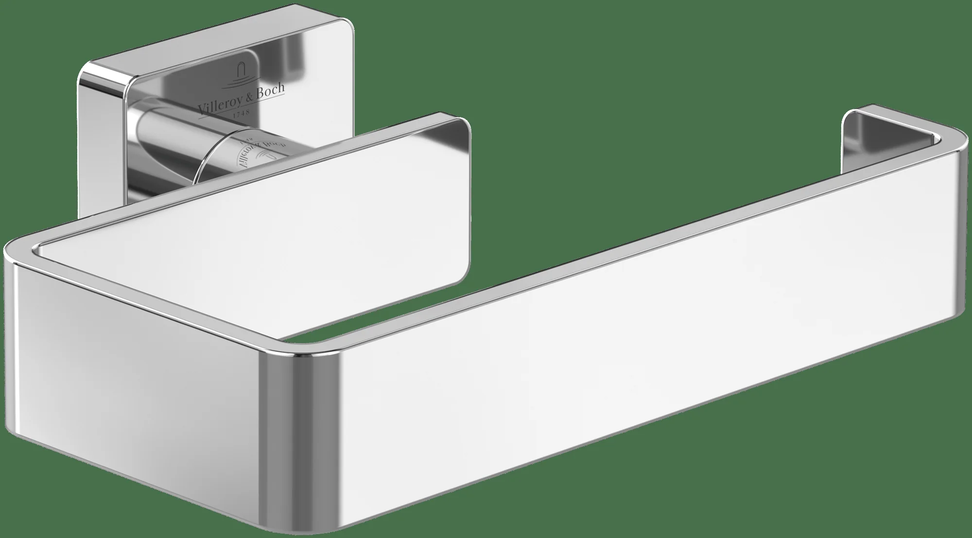 Villeroy & Boch Elements - Striking Toilettenpapierhalter ohne Deckel, 135x93x45mm, Chrom Villeroy & Boch Elements - Striking Toilettenpapierhalter ohne Deckel, 135x93x45mm, Chrom