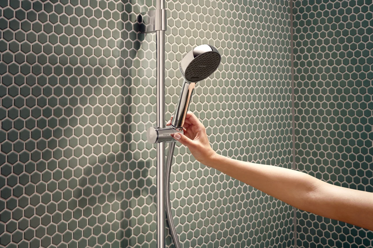 Activera Q Showerpipe 290/180 1jet EcoSmart mit ShowerTablet Select 360 Varia, Oberfläche: Chrom