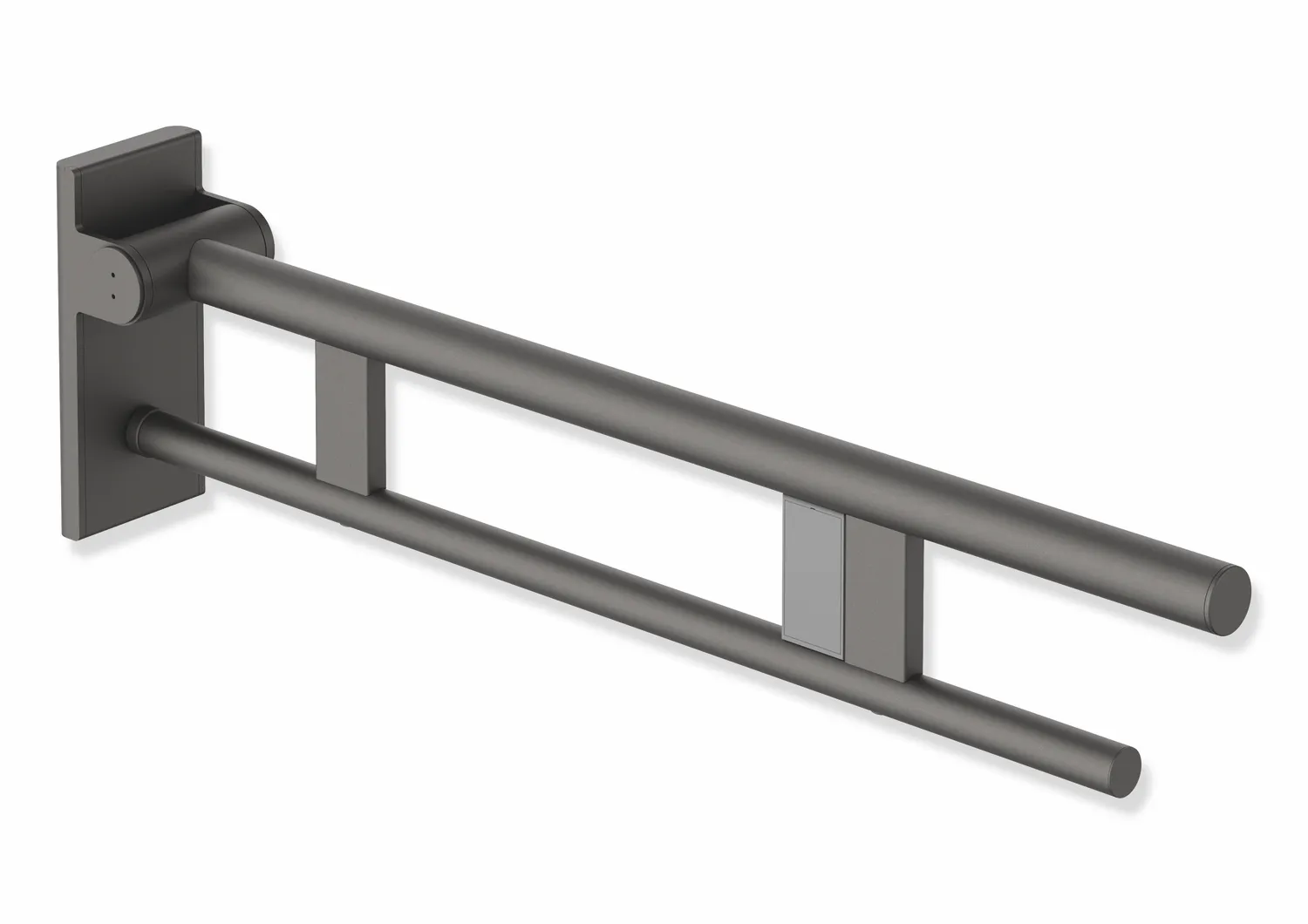 HEWI System 900 Stützklappgriff Duo, Design A, Edelstahl, Ausladung 750 mm HEWI System 900 Stützklappgriff Duo, Design A, Edelstahl, Ausladung 750 mm