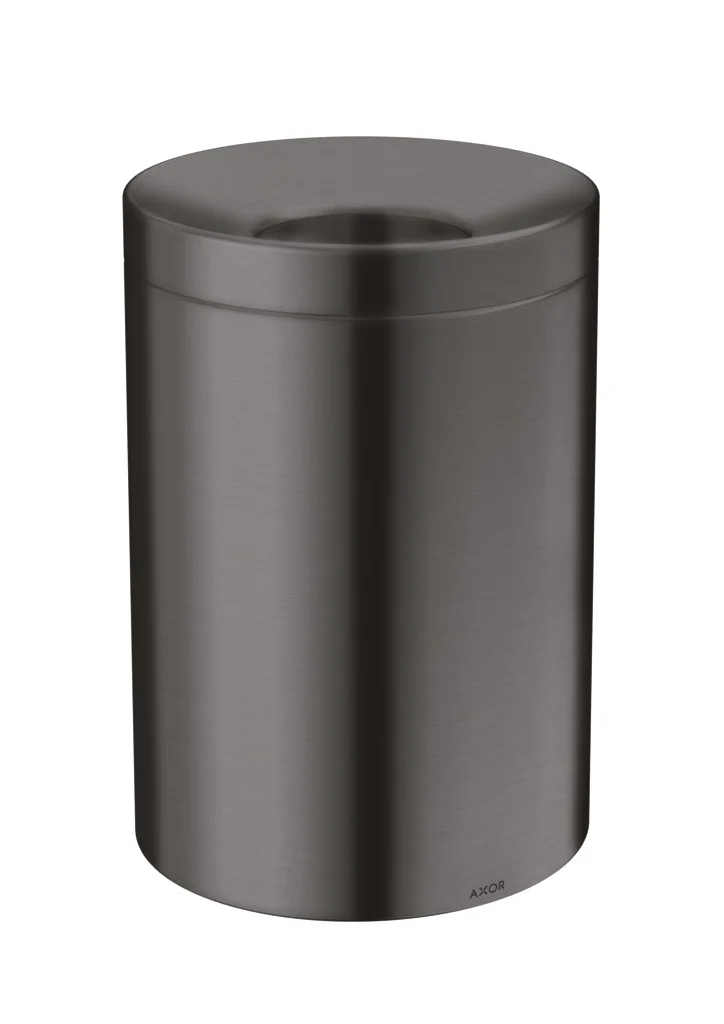 Hansgrohe AXOR Universal Circular Abfalleimer Brushed Black Chrome freistehend Metall Kunststoff 5 l herausnehmbarer Einsatz