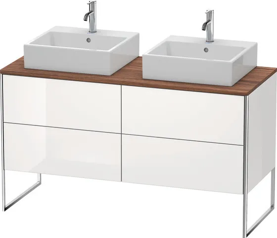 Duravit Waschtischunterschrank bodenstehend „XSquare“ 140 × 77,8 × 54,8 cm Weiß Hochglanz