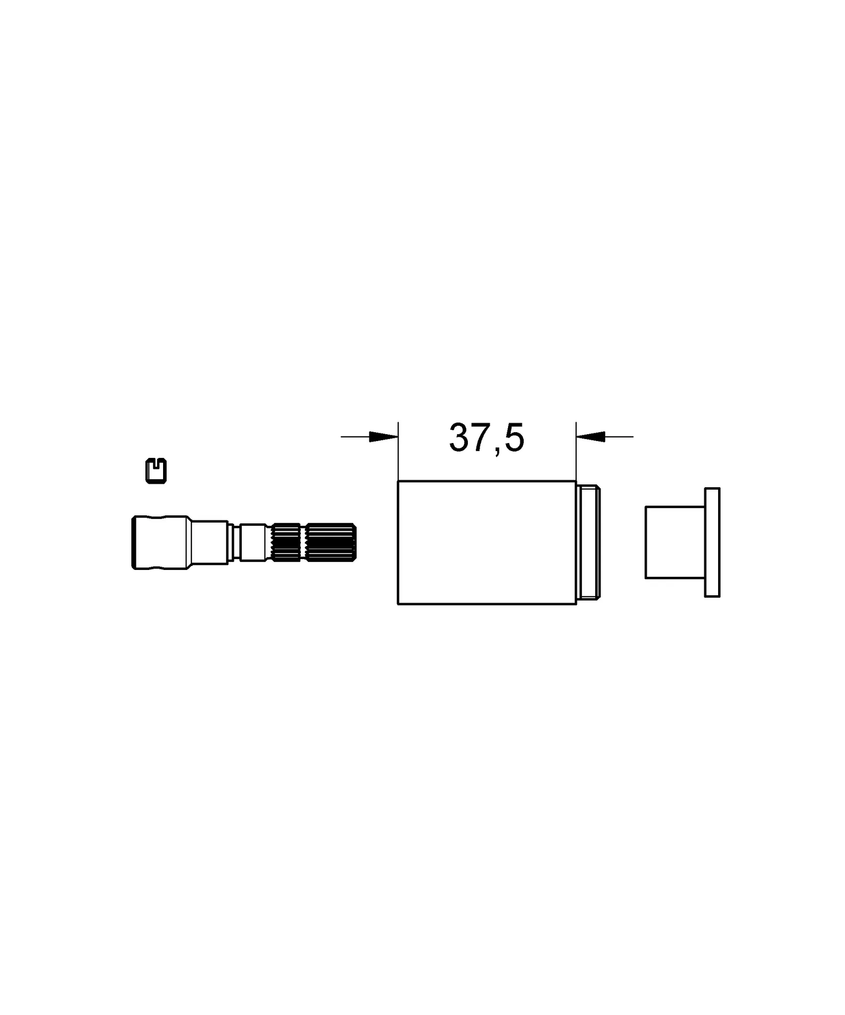 Verlängerung 45565, für Mengenregler, 37,5 mm, passend für, UP-Ventile 1/2', 3/4', 1' Verlängerung 45565, für Mengenregler, 37,5 mm, passend für, UP-Ventile 1/2', 3/4', 1'