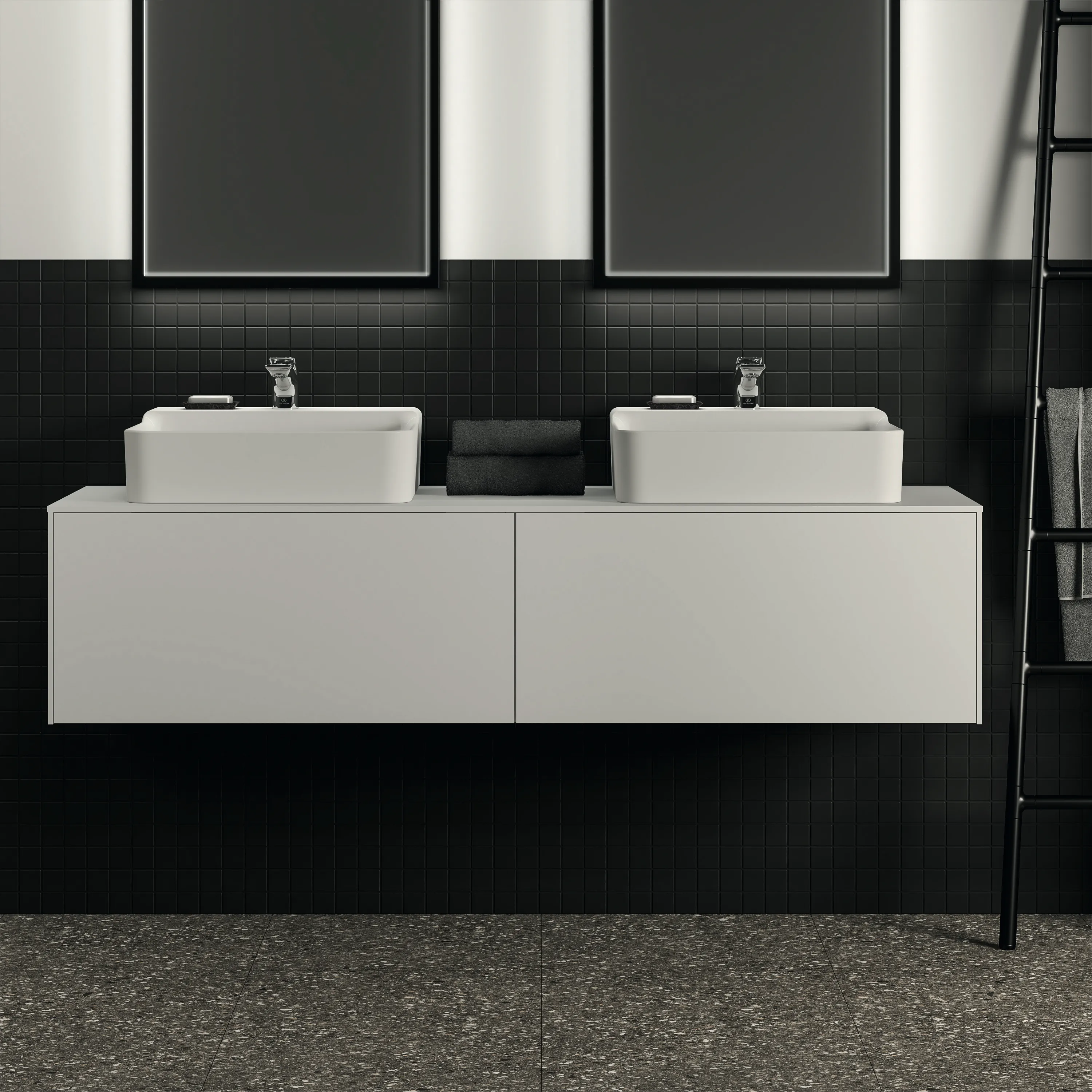 Ideal Standard Waschtischunterschrank Conca, 2 Auszüge, Weiß Ideal Standard Waschtischunterschrank Conca, 2 Auszüge, Weiß