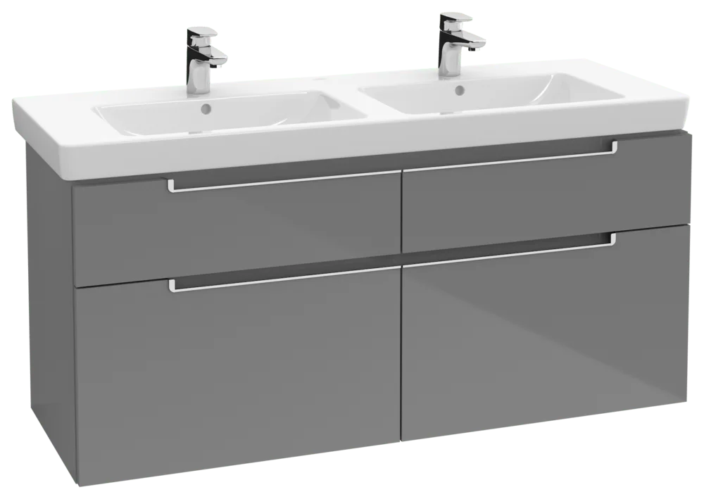 Villeroy & Boch Subway 2.0 Waschbeckenunterschrank A91710, 1287 x 590 x 449 mm, Glossy Grey