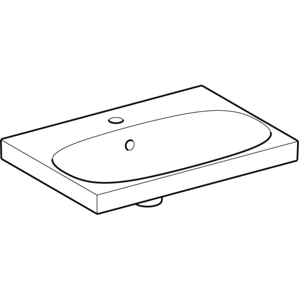 Wandwaschtisch „Acanto“, rechteckig 60 × 42,2 cm